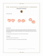 4.14&nbsp;Ct.Tw.Total Carat Weight Cabochon Coral Pair from Italy Appraisal