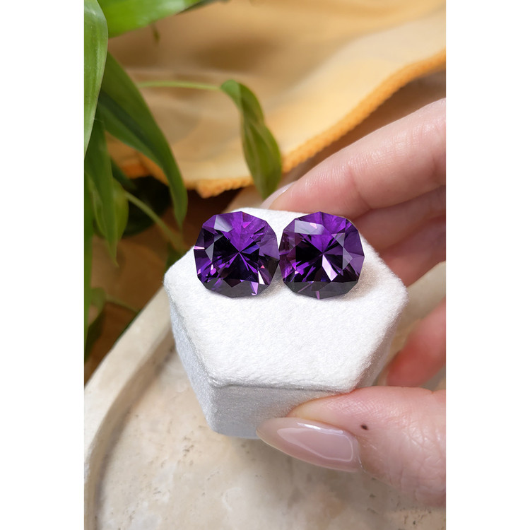 33.72 Ct.Tw. Amethyst Pair from Bolivia