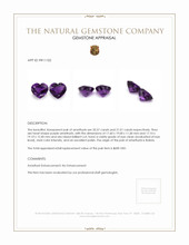 41.58 Ct.Tw.Total Carat Weight Amethyst Pair from Bolivia Appraisal