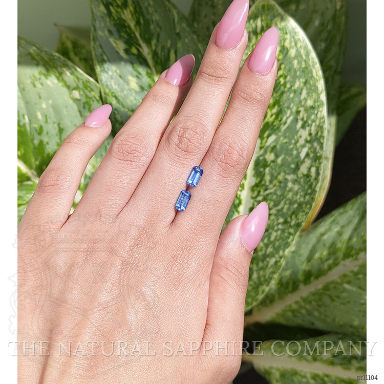 2.09 Ct.Tw. Blue Sapphire Pair from Ceylon (Sri Lanka)
