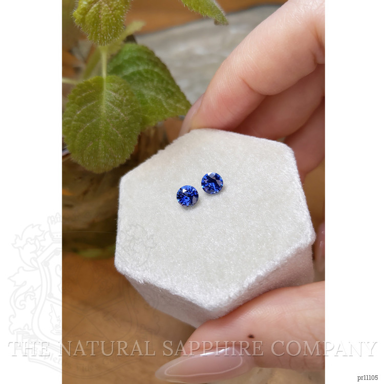 1.18 Ct.Tw. Blue Sapphire Pair from Ceylon (Sri Lanka)