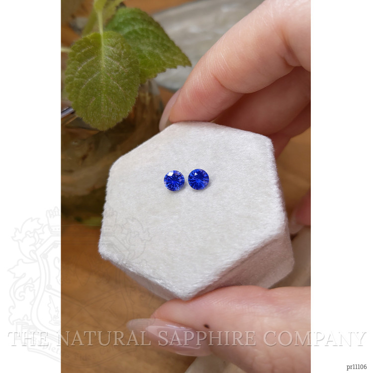 1.29 Ct.Tw. Blue Sapphire Pair from Ceylon (Sri Lanka)
