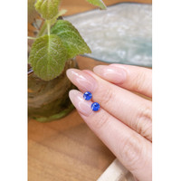 1.29&nbsp;Ct.Tw.Total Carat Weight Blue Sapphire Pair from Ceylon (Sri Lanka) Life Style