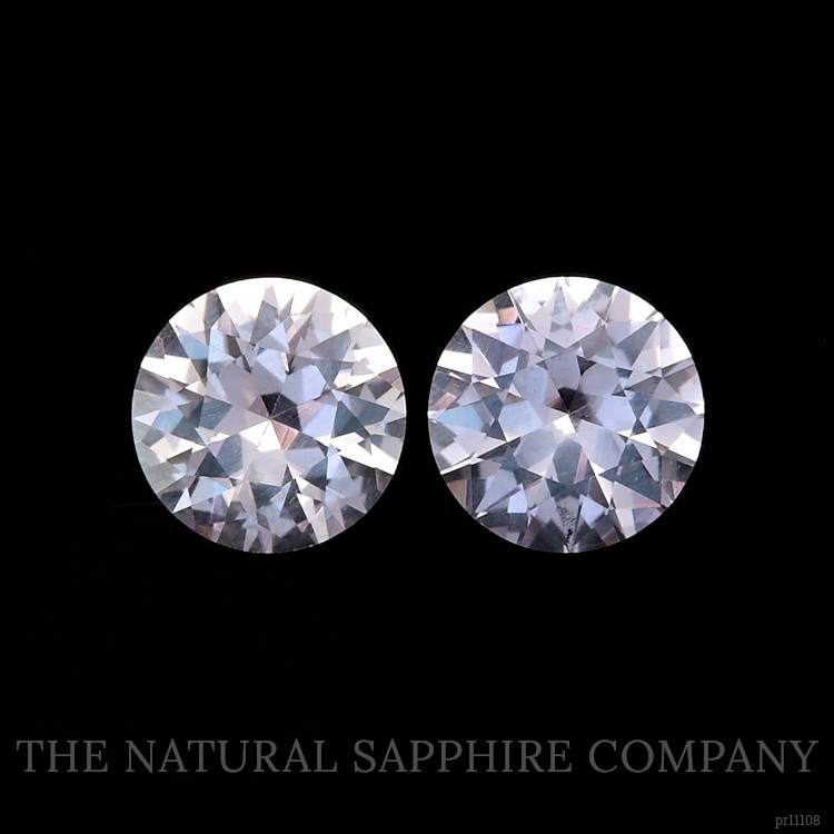 1.44 Ct.Tw. White Sapphire Pair from Ceylon (Sri Lanka)
