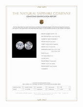 1.57 Ct.Tw.Total Carat Weight White Sapphire Pair from Ceylon (Sri Lanka) Scan Report