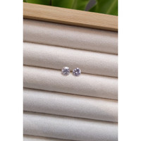 1.57&nbsp;Ct.Tw.Total Carat Weight White Sapphire Pair from Ceylon (Sri Lanka) Life Style