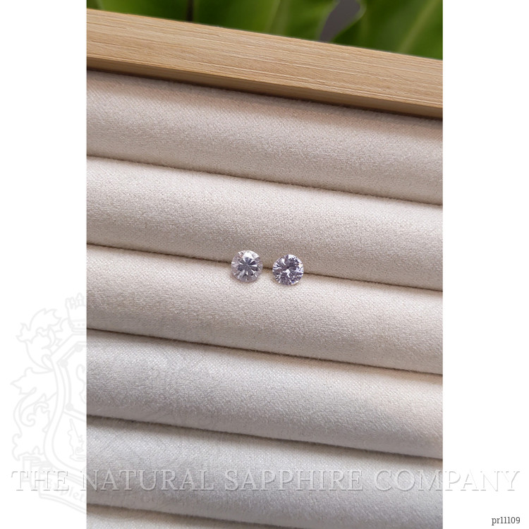 1.57 Ct.Tw. White Sapphire Pair from Ceylon (Sri Lanka)