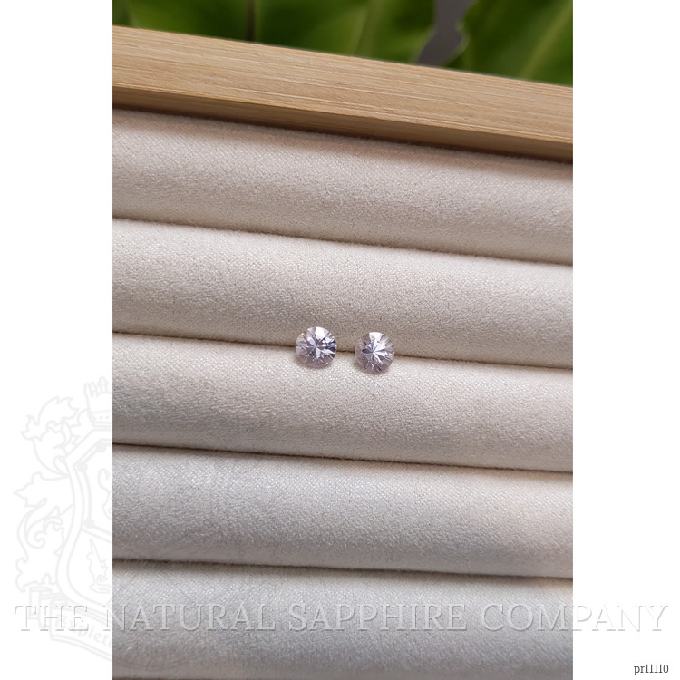 1.68 Ct.Tw. White Sapphire Pair from Ceylon (Sri Lanka)