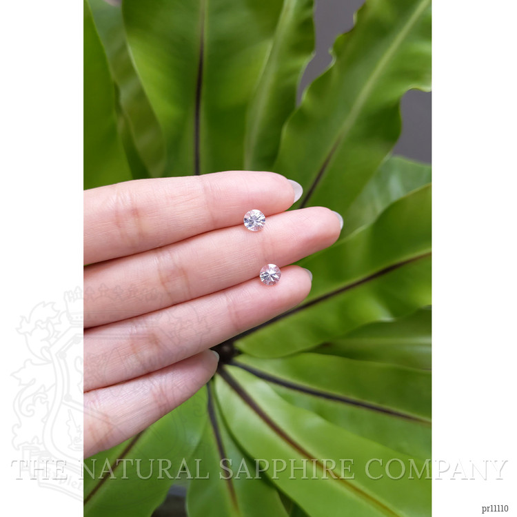 1.68 Ct.Tw. White Sapphire Pair from Ceylon (Sri Lanka)