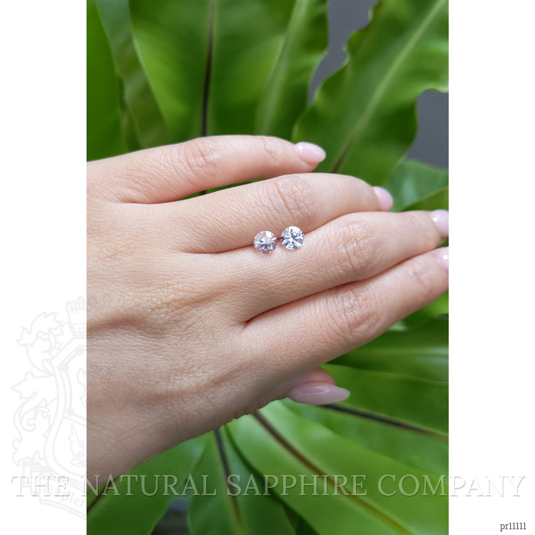 1.62 Ct.Tw. White Sapphire Pair from Ceylon (Sri Lanka)