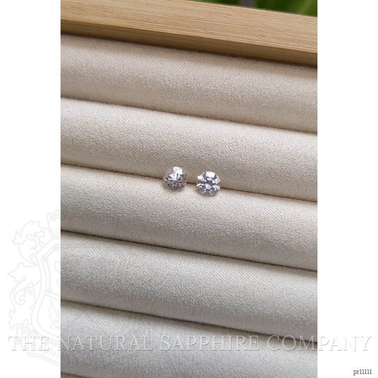 1.62 Ct.Tw. White Sapphire Pair from Ceylon (Sri Lanka)