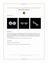 1.64 Ct.Tw.Total Carat Weight White Sapphire Pair from Ceylon (Sri Lanka) Appraisal