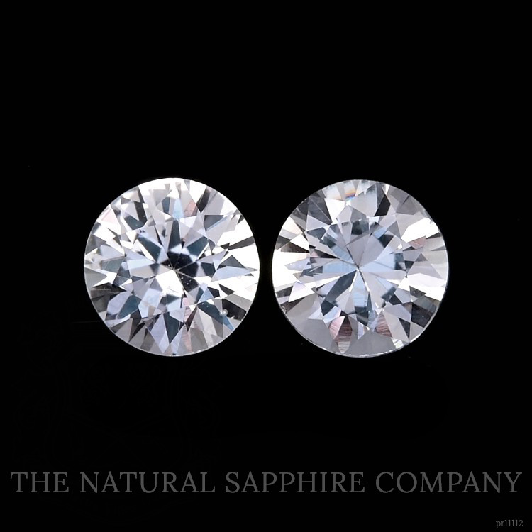 1.64 Ct.Tw. White Sapphire Pair from Ceylon (Sri Lanka)