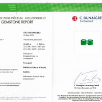11.87&nbsp;Ct.Tw.Total Carat Weight Emerald Pair from Zambia Scan Report