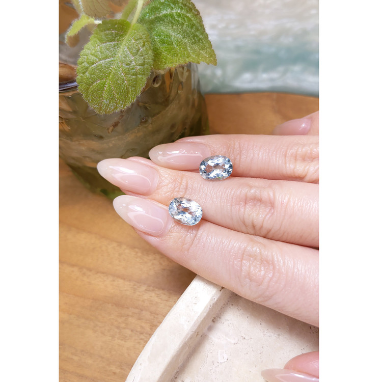 5.57 Ct.Tw. Aquamarine Pair from Brazil