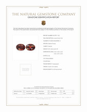 1.64 Ct.Tw.Total Carat Weight Red Garnet Pair from Ceylon (Sri Lanka) Scan Report