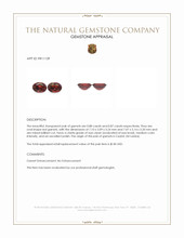1.75 Ct.Tw.Total Carat Weight Red Garnet Pair from Ceylon (Sri Lanka) Appraisal