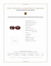 1.63 Ct.Tw.Total Carat Weight Red Garnet Pair from Ceylon (Sri Lanka) Scan Report