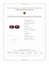 1.63 Ct.Tw.Total Carat Weight Red Garnet Pair from Ceylon (Sri Lanka) Scan Report