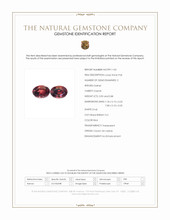 1.78 Ct.Tw.Total Carat Weight Red Garnet Pair from Ceylon (Sri Lanka) Scan Report