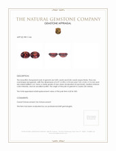 1.71 Ct.Tw.Total Carat Weight Garnet Pair from Ceylon (Sri Lanka) Appraisal