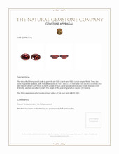 1.65 Ct.Tw.Total Carat Weight Red Garnet Pair from Ceylon (Sri Lanka) Appraisal