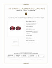 1.74 Ct.Tw.Total Carat Weight Red Garnet Pair from Ceylon (Sri Lanka) Scan Report