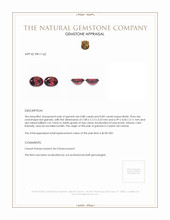 1.73 Ct.Tw.Total Carat Weight Red Garnet Pair from Ceylon (Sri Lanka) Appraisal