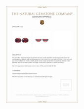 1.72 Ct.Tw.Total Carat Weight Red Garnet Pair from Ceylon (Sri Lanka) Appraisal