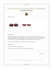 1.78 Ct.Tw.Total Carat Weight Garnet Pair from Ceylon (Sri Lanka) Appraisal