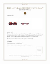 1.64 Ct.Tw.Total Carat Weight Red Garnet Pair from Ceylon (Sri Lanka) Appraisal