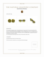 1.44 Ct.Tw.Total Carat Weight Yellowish Green Chrysoberyl Pair from Ceylon (Sri Lanka) Appraisal