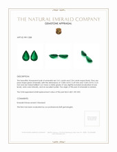 6.75 Ct.Tw.Total Carat Weight Emerald Pair from Zambia Appraisal