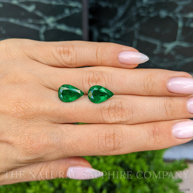 6.75 Ct.Tw. Emerald Pair from Zambia