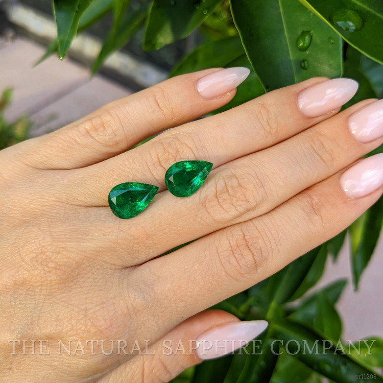 6.75 Ct.Tw. Emerald Pair from Zambia