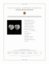 2.70 Ct.Tw.Total Carat Weight White Sapphire Pair from Ceylon (Sri Lanka) Scan Report