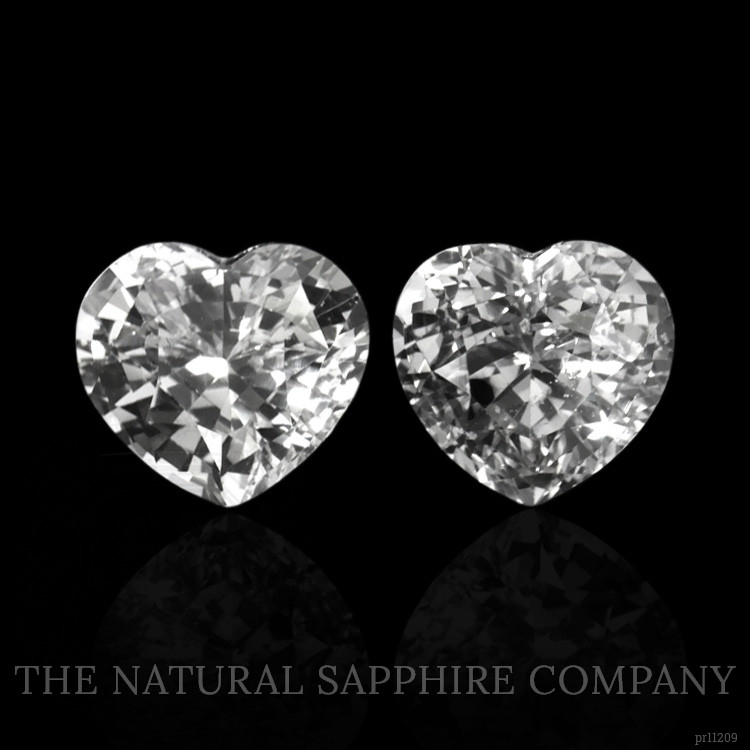 2.70 Ct.Tw. White Sapphire Pair from Ceylon (Sri Lanka)