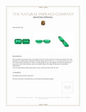 1.11 Ct.Tw.Total Carat Weight Emerald Pair from Afghanistan Appraisal