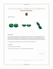 6.02&nbsp;Ct.Tw.Total Carat Weight Emerald Pair from Afghanistan Appraisal