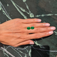 6.02 Ct.Tw.Total Carat Weight Emerald Pair from Afghanistan Life Style