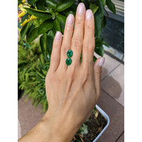 6.02 Ct.Tw.Total Carat Weight Emerald Pair from Afghanistan Life Style
