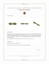 1.87&nbsp;Ct.Tw.Total Carat Weight Green Sapphire Pair from Ceylon (Sri Lanka) Appraisal