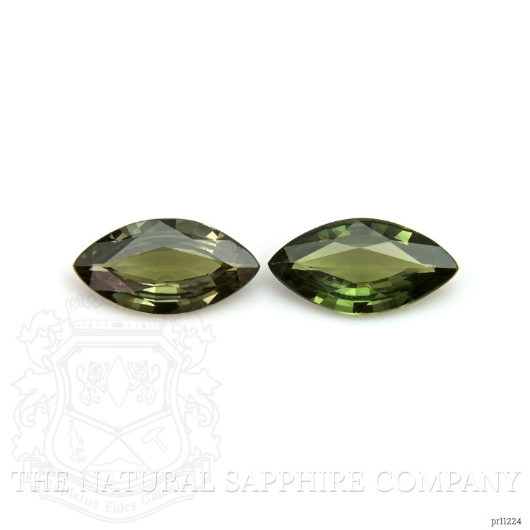 1.87 Ct.Tw. Green Sapphire Pair from Ceylon (Sri Lanka)
