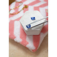 2.90&nbsp;Ct.Tw.Total Carat Weight Blue Sapphire Pair from Ceylon (Sri Lanka) Life Style