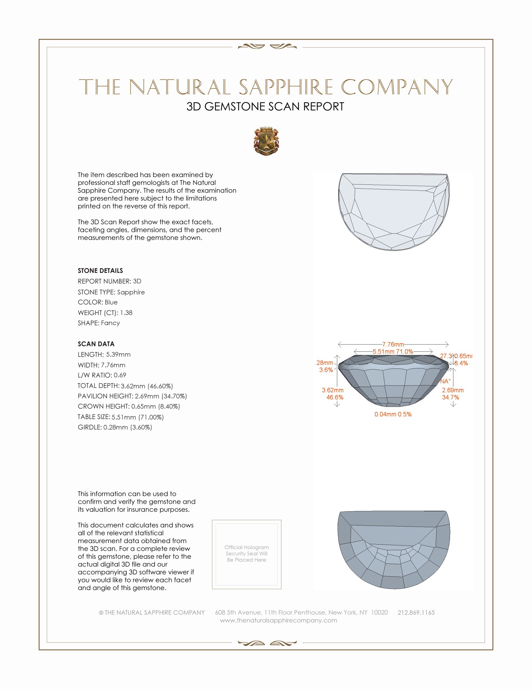 2.90 Ct.Tw. Blue Sapphire Pair from Ceylon (Sri Lanka)