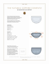 2.90 Ct.Tw.Total Carat Weight Blue Sapphire Pair from Ceylon (Sri Lanka) 3 D Scan Report