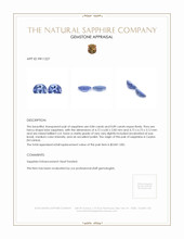 1.73 Ct.Tw.Total Carat Weight Blue Sapphire Pair from Ceylon (Sri Lanka) Appraisal