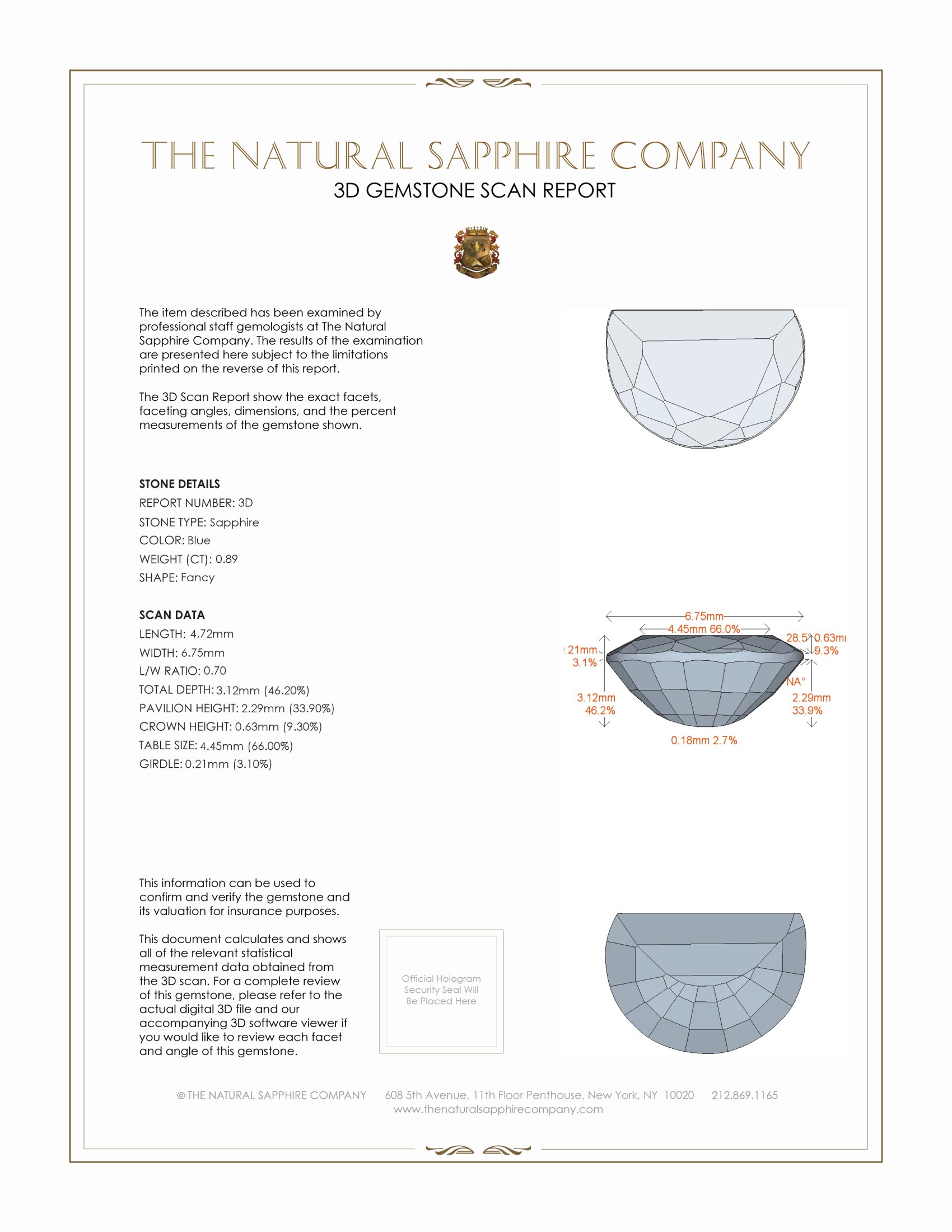 1.73 Ct.Tw. Blue Sapphire Pair from Ceylon (Sri Lanka)