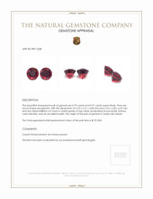 1.70 Ct.Tw.Total Carat Weight Red Garnet Pair from Ceylon (Sri Lanka) Appraisal