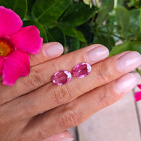 5.69&nbsp;Ct.Tw.Total Carat Weight Pink Sapphire Pair from Ceylon (Sri Lanka) Life Style